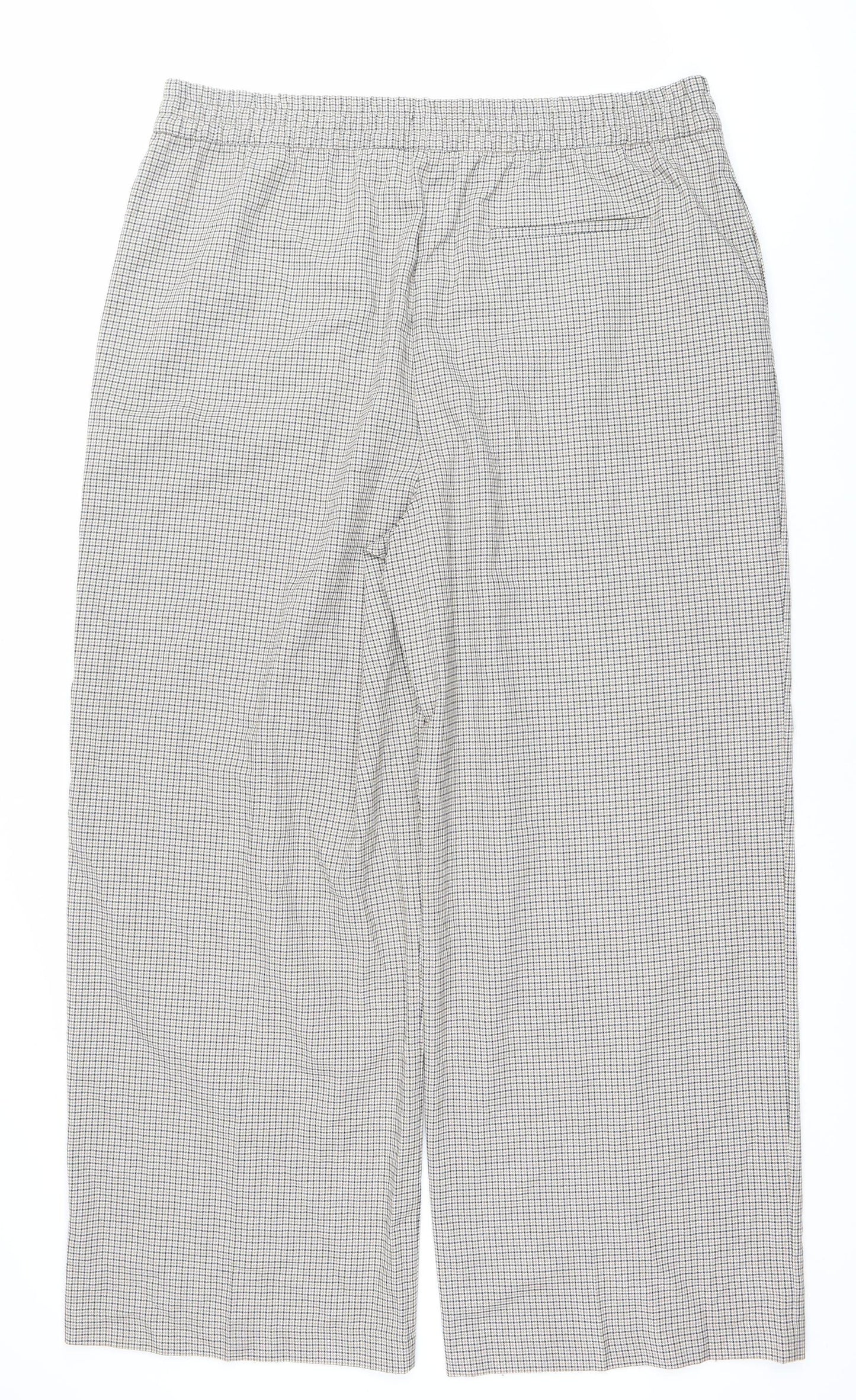 Marks and Spencer Women's Multicoloured Check Trousers Size 20 Regular Fit