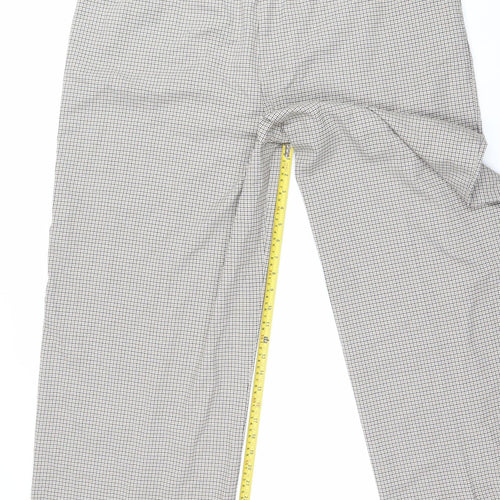 Marks and Spencer Women's Multicoloured Check Trousers Size 20 Regular Fit