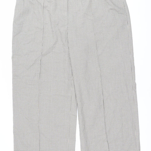 Marks and Spencer Women's Multicoloured Check Trousers Size 20 Regular Fit