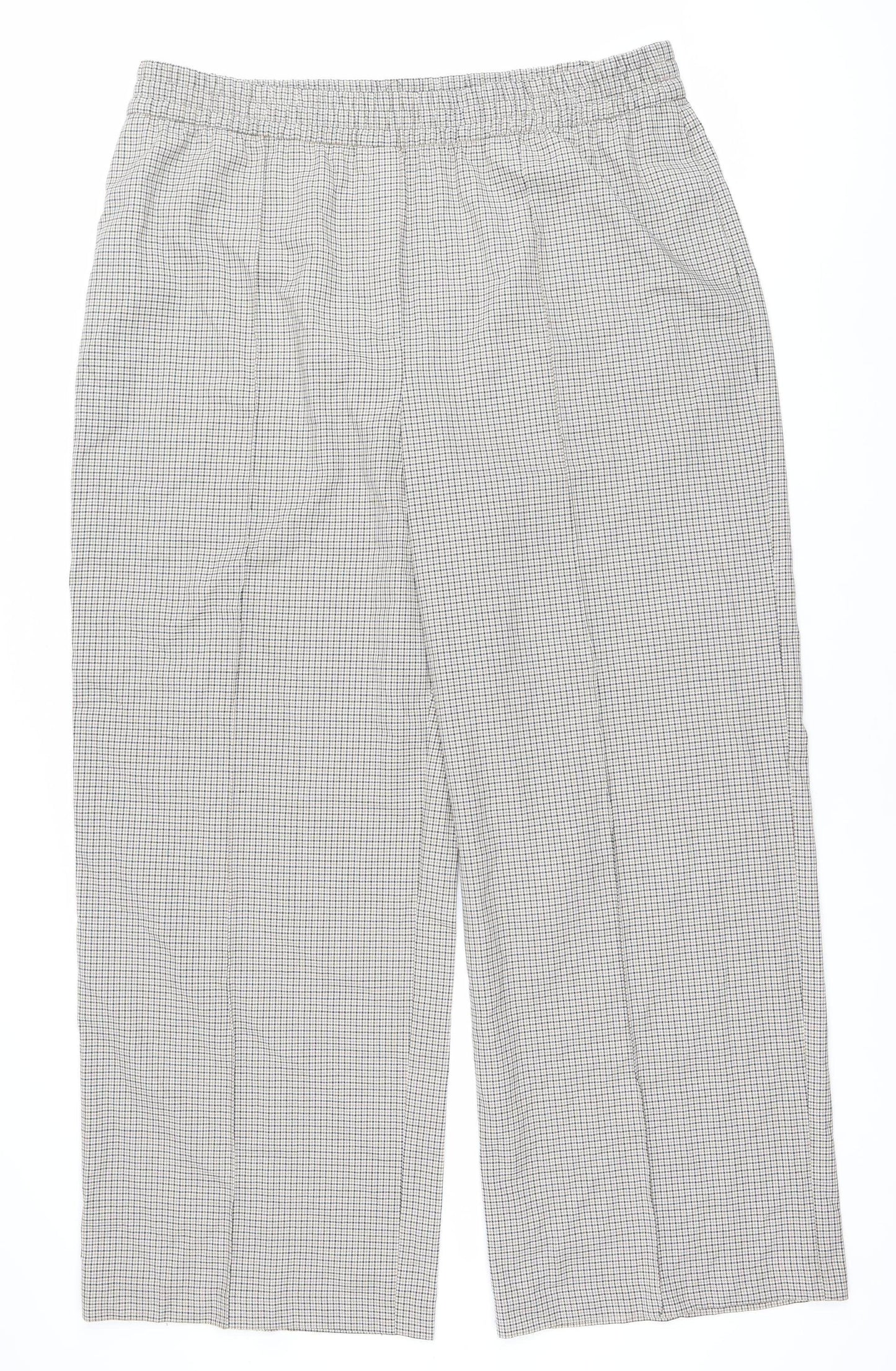 Marks and Spencer Women's Multicoloured Check Trousers Size 20 Regular Fit