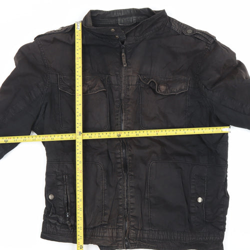 Burton Men’s Black Biker Jacket L Cotton Polyester Autumn Winter