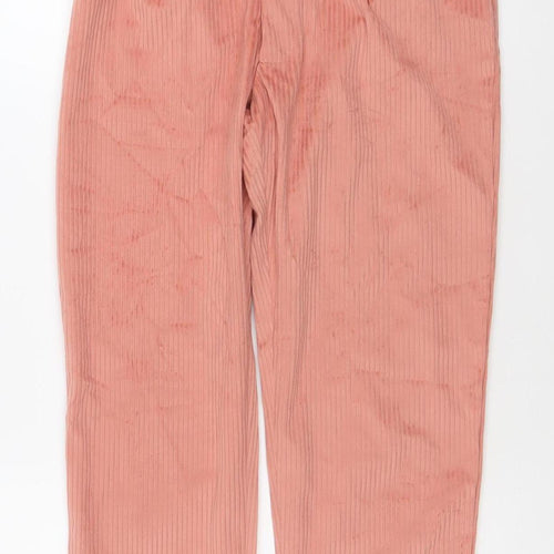 Missguided Women’s Pink Petite Slim Velour Trousers Size 6