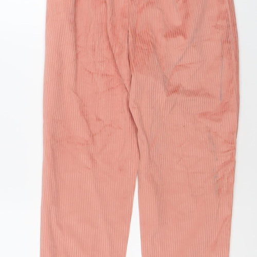Missguided Women’s Pink Petite Slim Velour Trousers Size 6