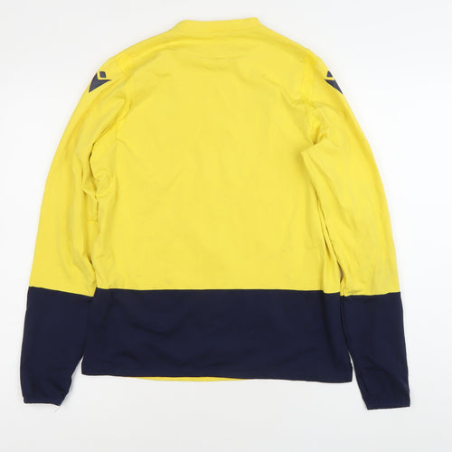 Macron Boys XL Yellow Navy Stoke City Long Sleeve Football Jersey
