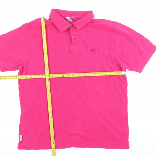 Reebok Men's Pink XL Polo Shirt Short Sleeve 100% Cotton Casual