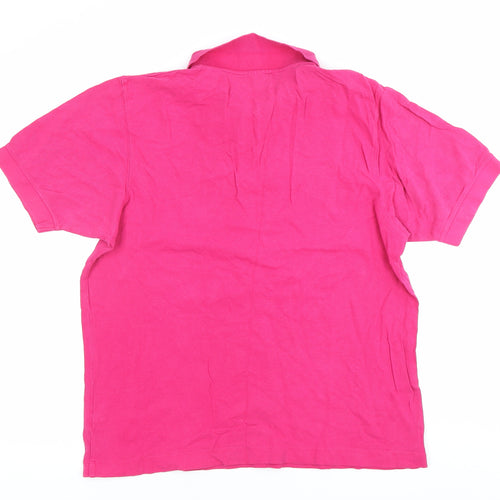 Reebok Men's Pink XL Polo Shirt Short Sleeve 100% Cotton Casual