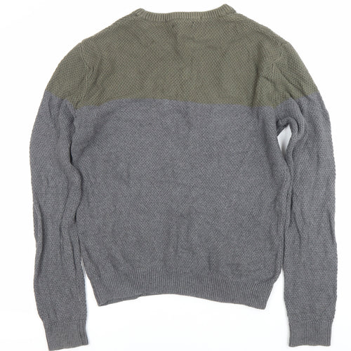Gap Men’s Grey Cotton Crew Neck Pullover Jumper M Regular Fit