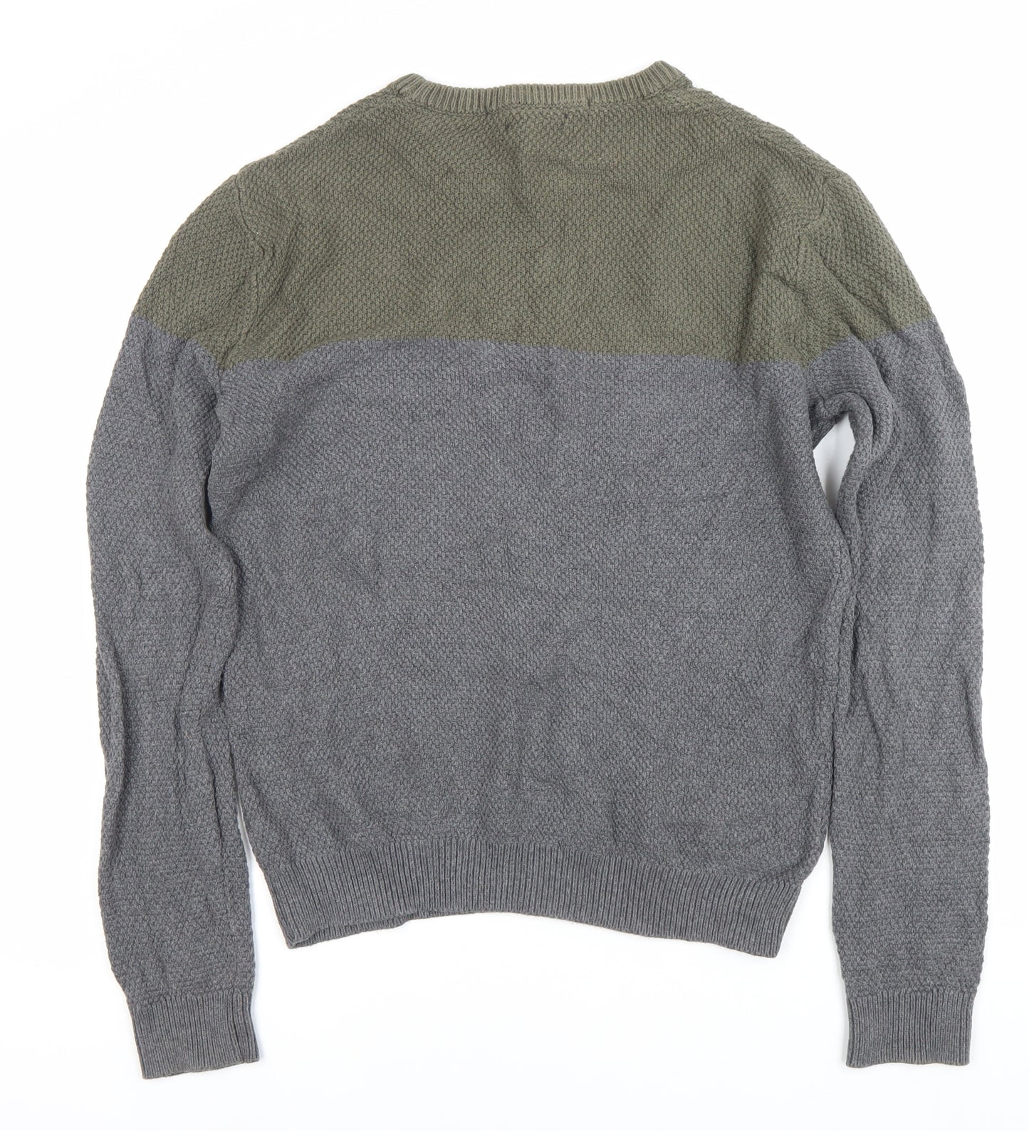 Gap Men’s Grey Cotton Crew Neck Pullover Jumper M Regular Fit