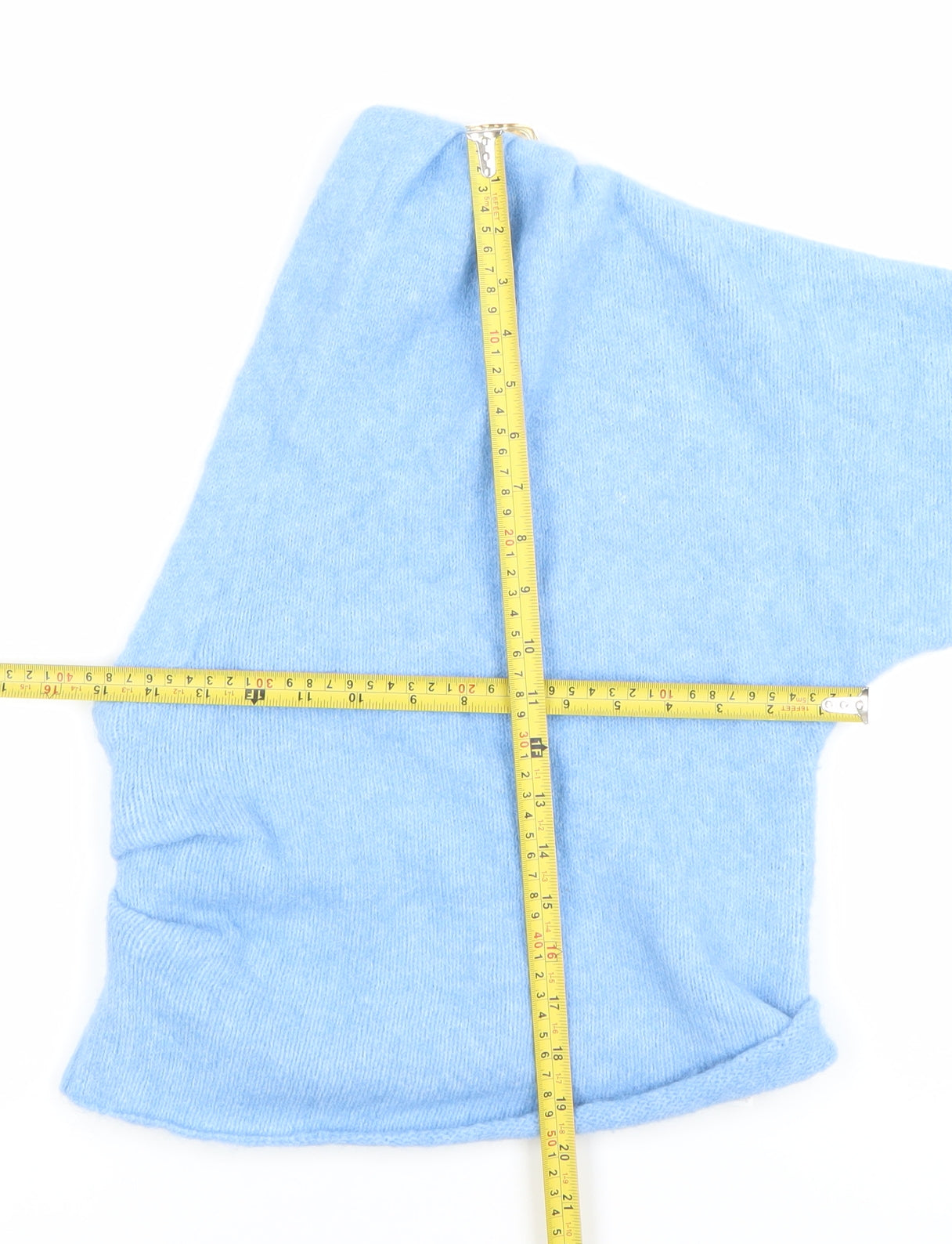 Zara Women's Blue One Shoulder Pullover Jumper Size S