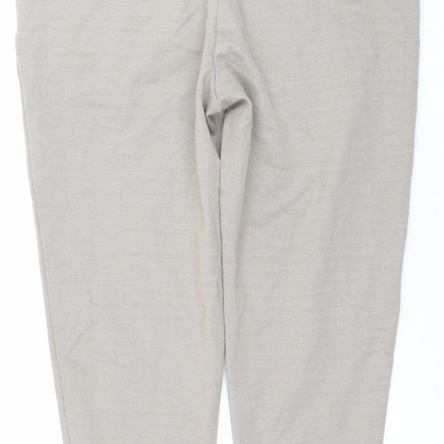 Zara Women’s Beige XL Tapered Trousers with Drawstring Waist