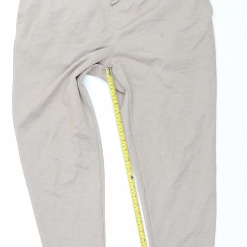 Zara Women’s Beige XL Tapered Trousers with Drawstring Waist