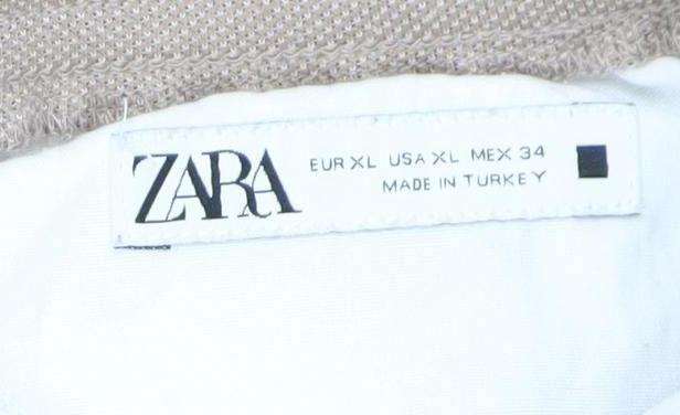 Zara Women’s Beige XL Tapered Trousers with Drawstring Waist