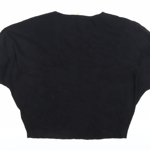 Phase Eight Women’s Black L Boat Neck Lightweight Blouse 3/4 Sleeve