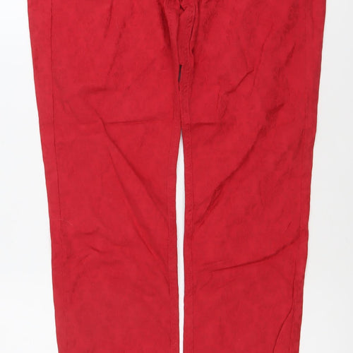 Desigual Women’s Red Slim Fit Straight Jeans Size 4 Cotton Blend