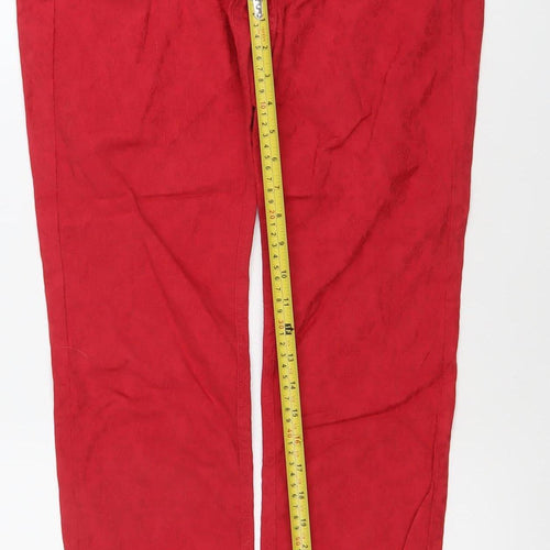 Desigual Women’s Red Slim Fit Straight Jeans Size 4 Cotton Blend