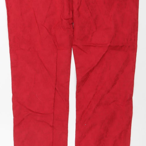 Desigual Women’s Red Slim Fit Straight Jeans Size 4 Cotton Blend