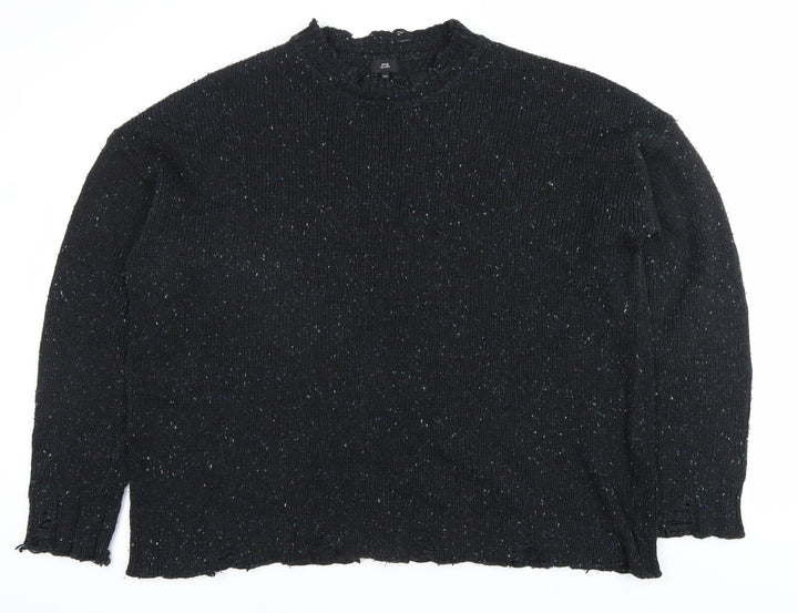 River Island Women’s Black Wool Blend Chunky Knit Jumper 2XL