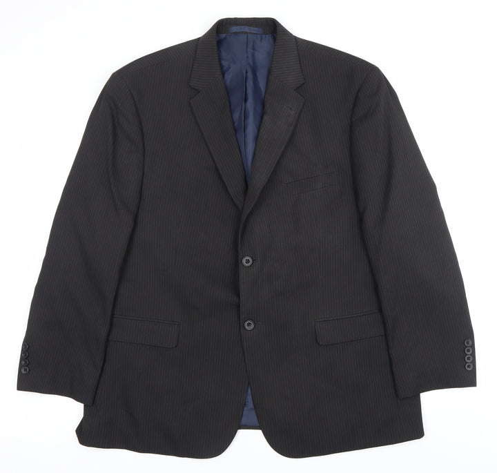 Greenwoods Men’s Black Pinstripe Blazer Jacket 40 Chest Regular Fit