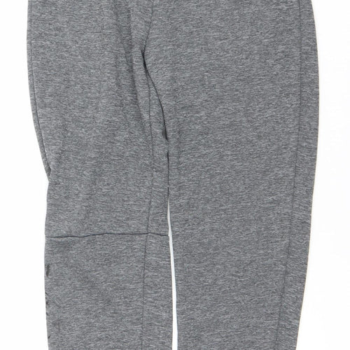Adidas Boys Grey 13-14Y Tapered Joggers Quick Dry Zip Pockets
