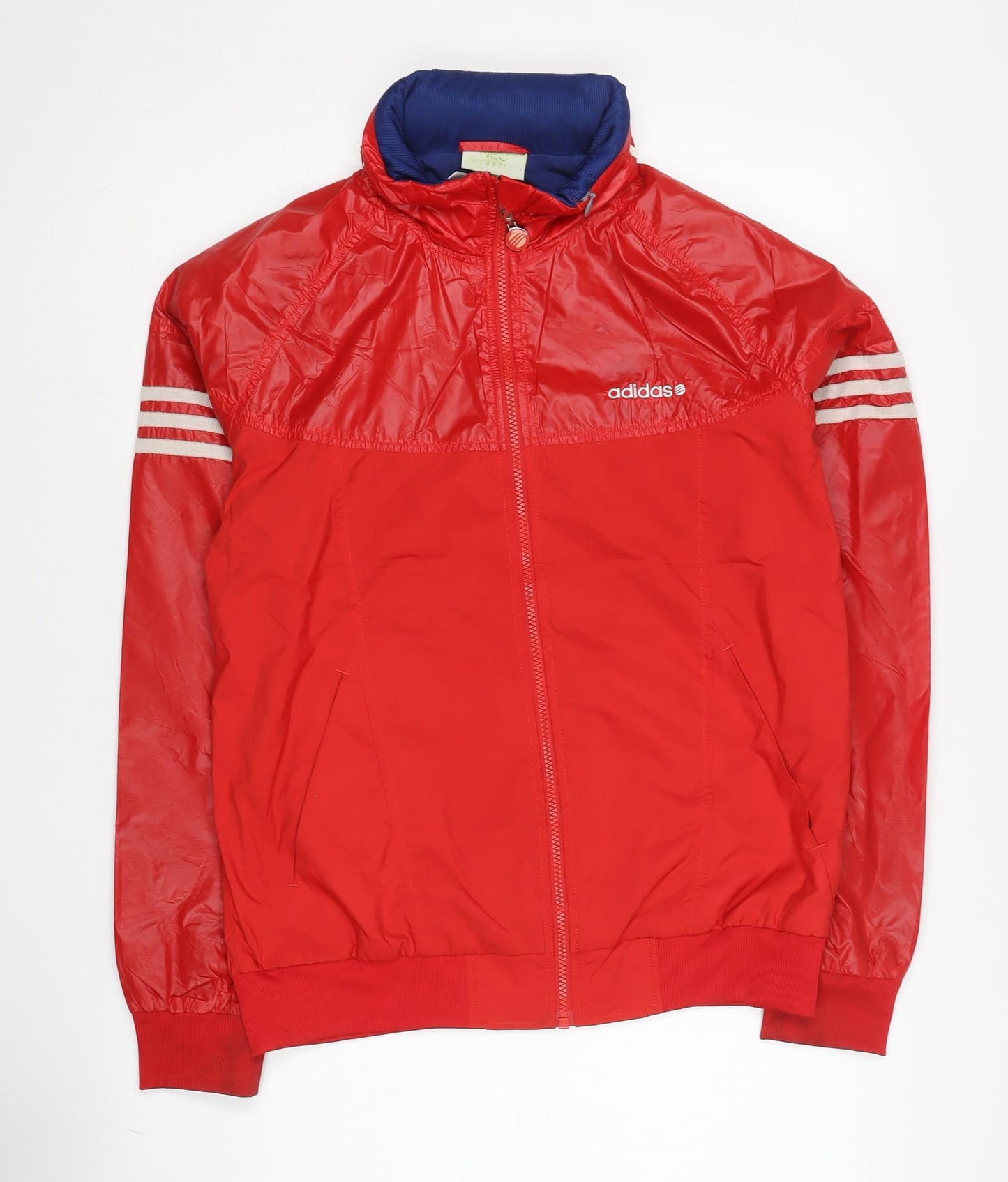 Adidas Men's Red M Track Jacket Full Zip Lightweight Sports