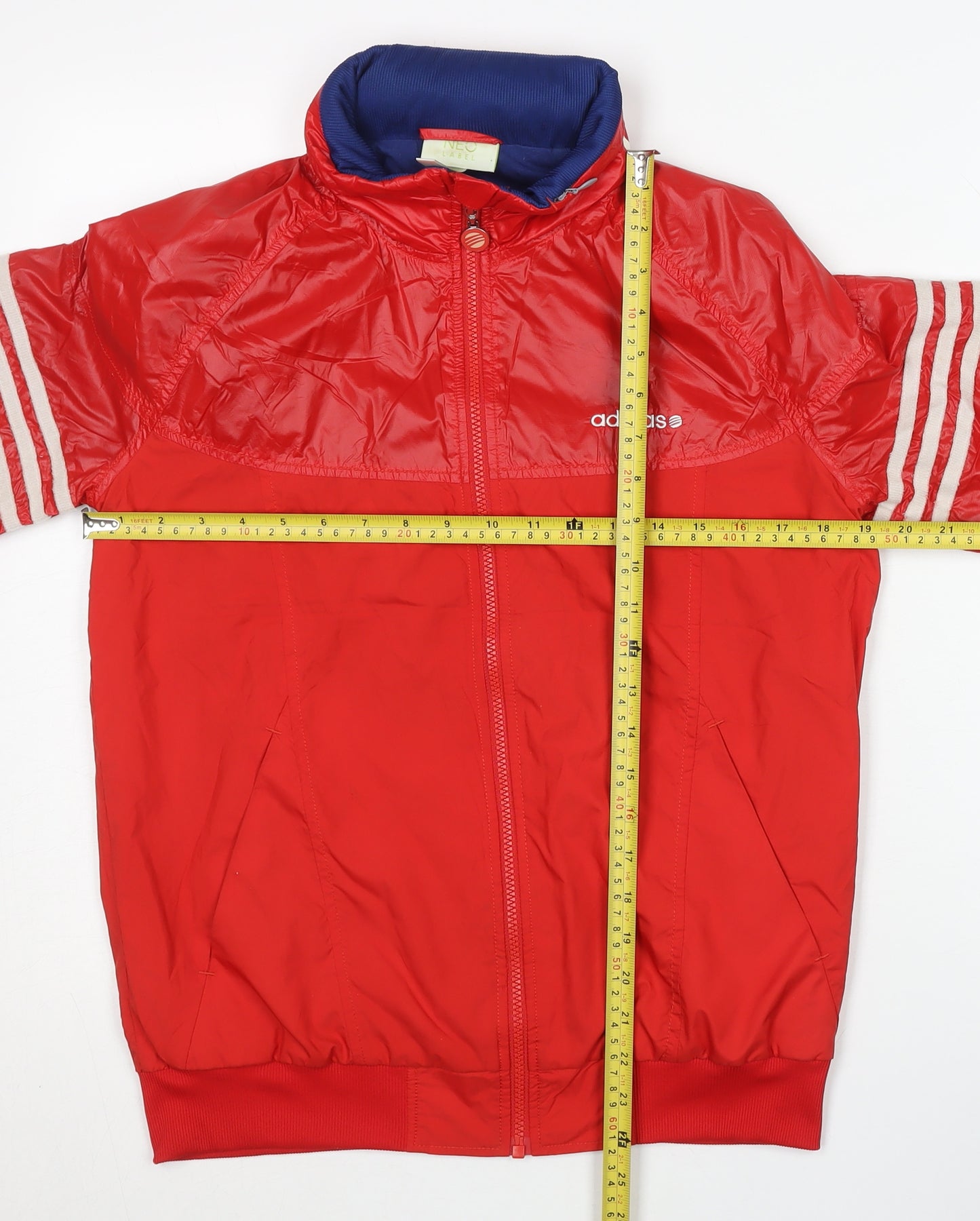 Adidas Men's Red M Track Jacket Full Zip Lightweight Sports