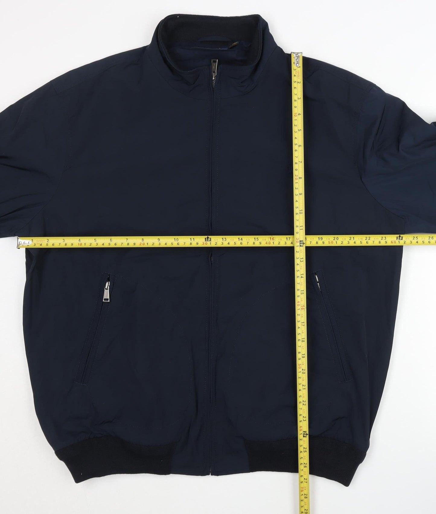 Ralph Lauren Men's Blue XL Basic Jacket Full Zip Casual Woven Polyester