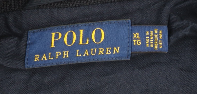 Ralph Lauren Men's Blue XL Basic Jacket Full Zip Casual Woven Polyester