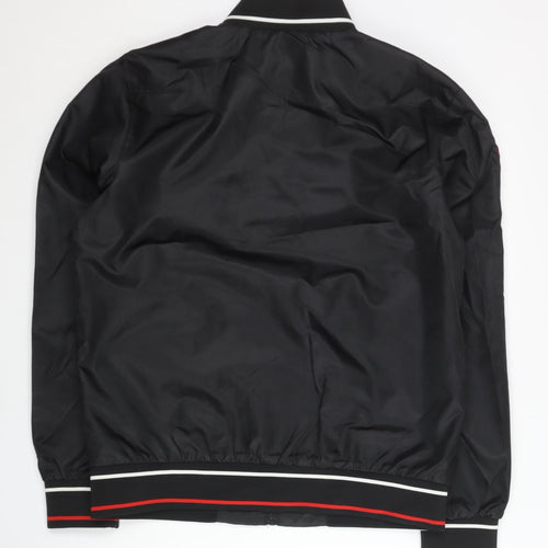 Kappa Men's Black L London Track Jacket Full Zip Stand-Up Collar