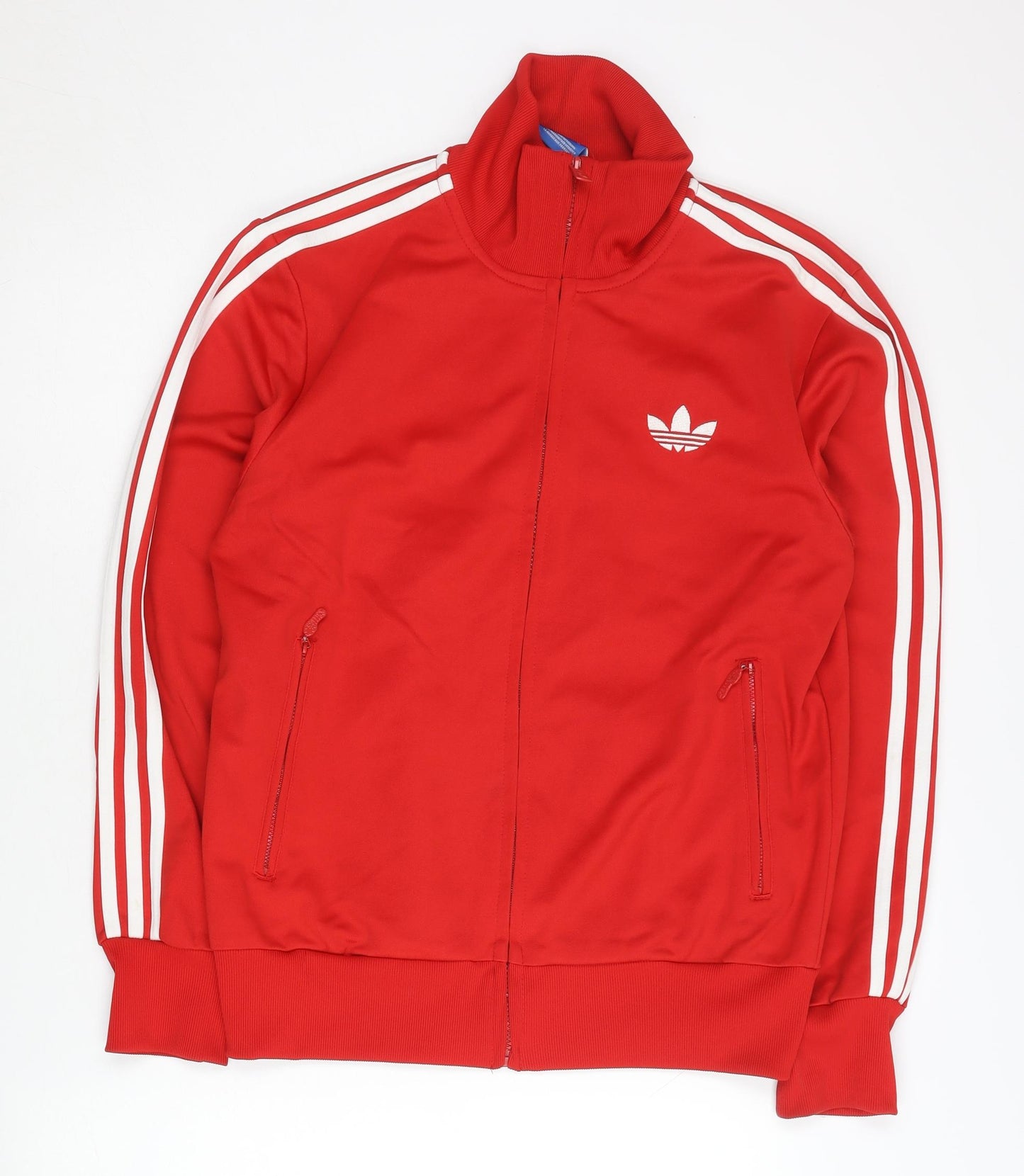 Adidas Men’s Red Full Zip Track Jacket L Sportswear Polyester