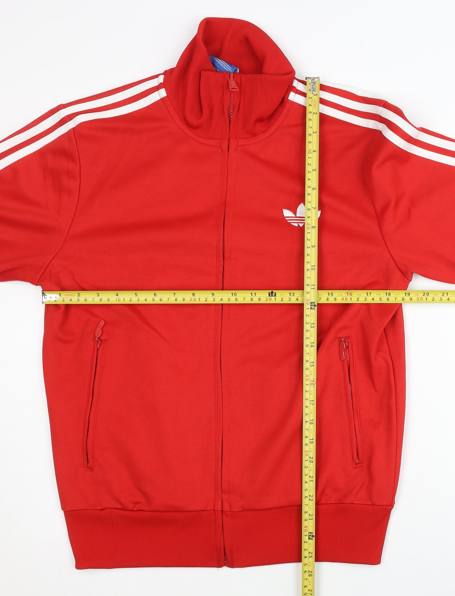 Adidas Men’s Red Full Zip Track Jacket L Sportswear Polyester