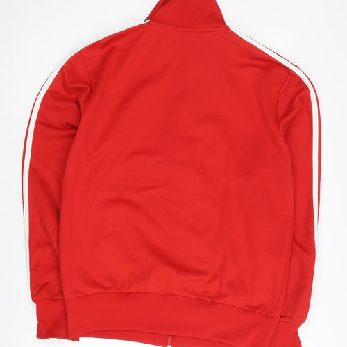 Adidas Men’s Red Full Zip Track Jacket L Sportswear Polyester