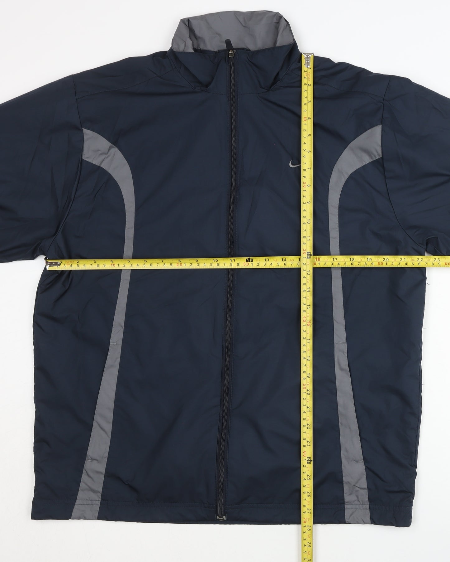 Nike Men's Blue L Regular Fit Track Jacket Lightweight Polyester