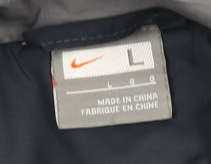 Nike Men's Blue L Regular Fit Track Jacket Lightweight Polyester