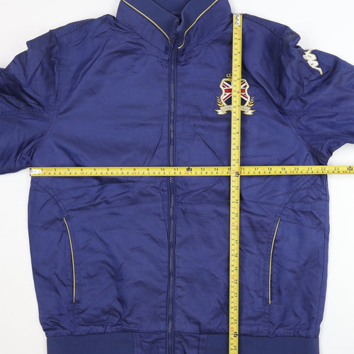 Kappa Men's Blue L Track Jacket Great Britain Embroidered Lightweight