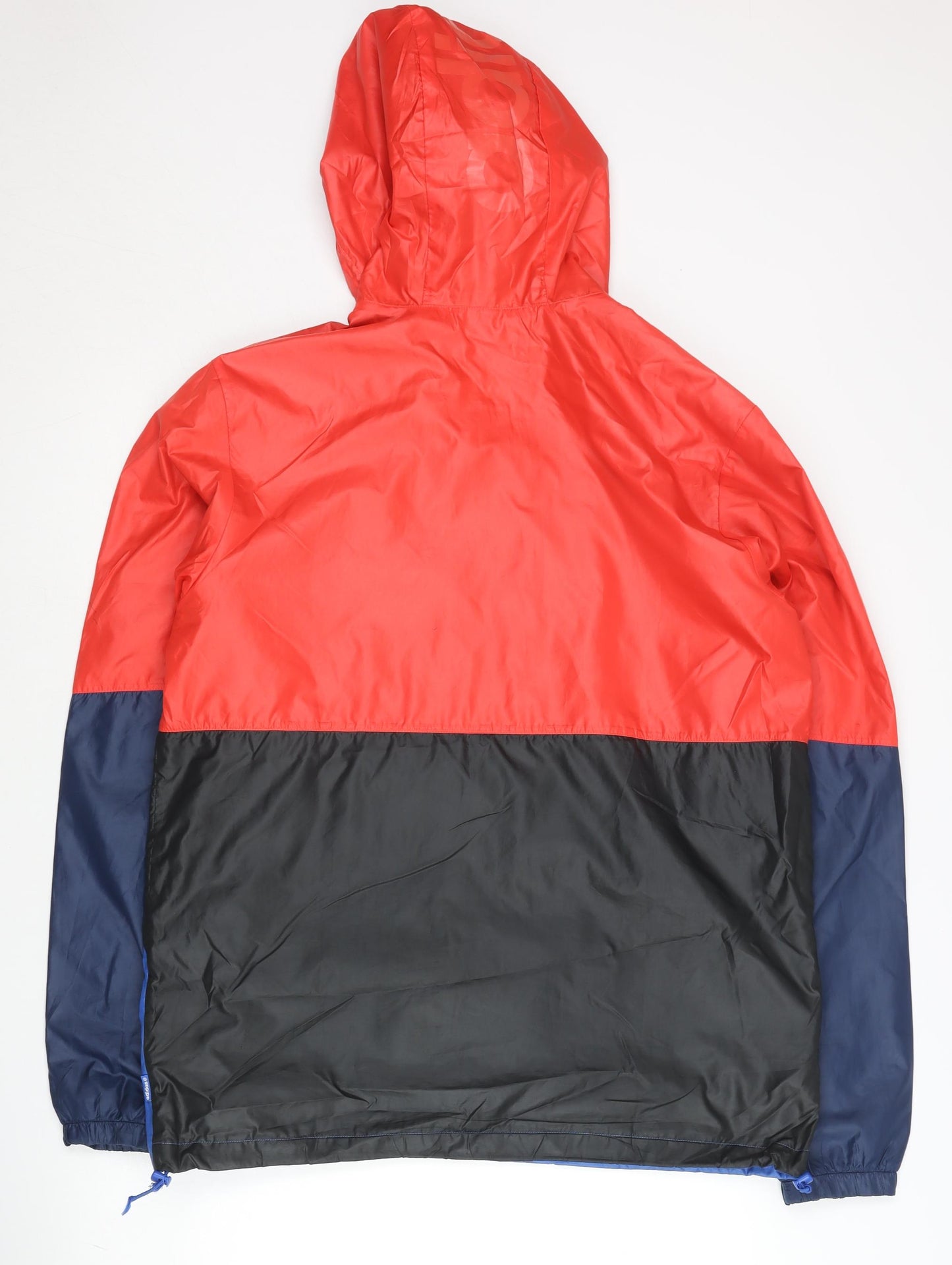 Adidas Neo Men's Red Colourblock L Windbreaker Jacket with Hood
