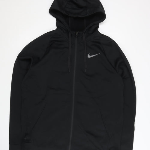 Nike Men’s Black 2XL Dri-FIT Full Zip Hooded Sports Jacket