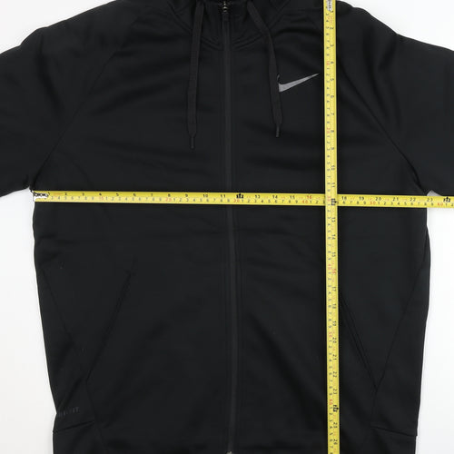 Nike Men’s Black 2XL Dri-FIT Full Zip Hooded Sports Jacket