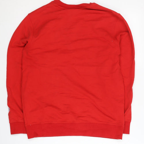 Champion Women’s Red Cotton Pullover Sweatshirt L Logo Sportswear
