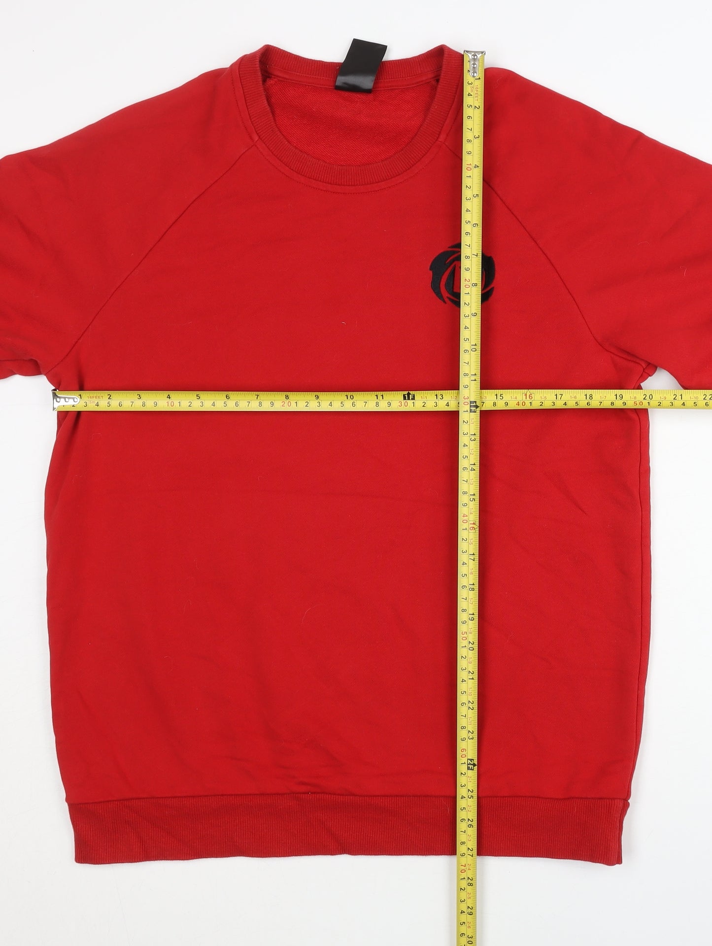 Adidas Men’s Red Pullover Sweatshirt L Logo Jersey Cotton Blend