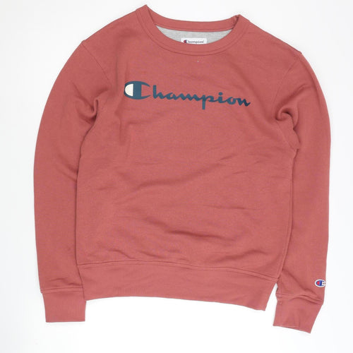 Champion Men’s Red Pullover Sweatshirt S Logo Graphic Jersey