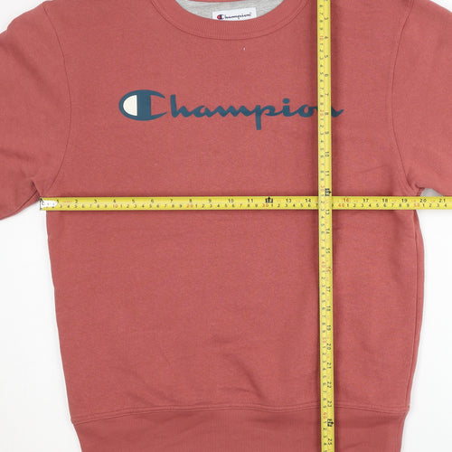 Champion Men’s Red Pullover Sweatshirt S Logo Graphic Jersey