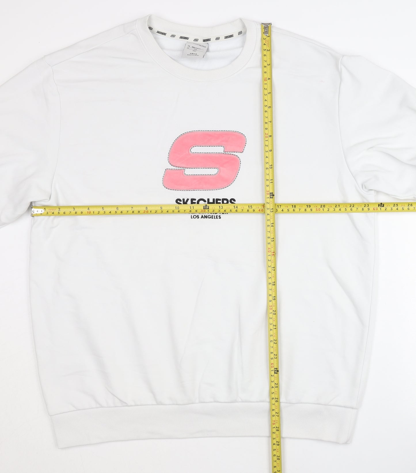 Skechers Men’s White L Pullover Sweatshirt Graphic Logo Jersey