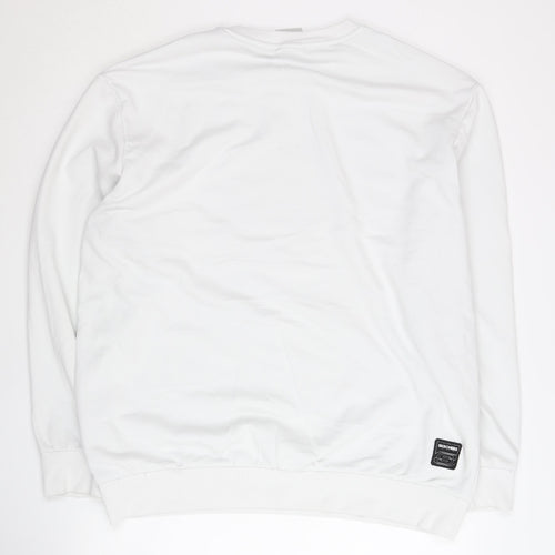 Skechers Men’s White L Pullover Sweatshirt Graphic Logo Jersey