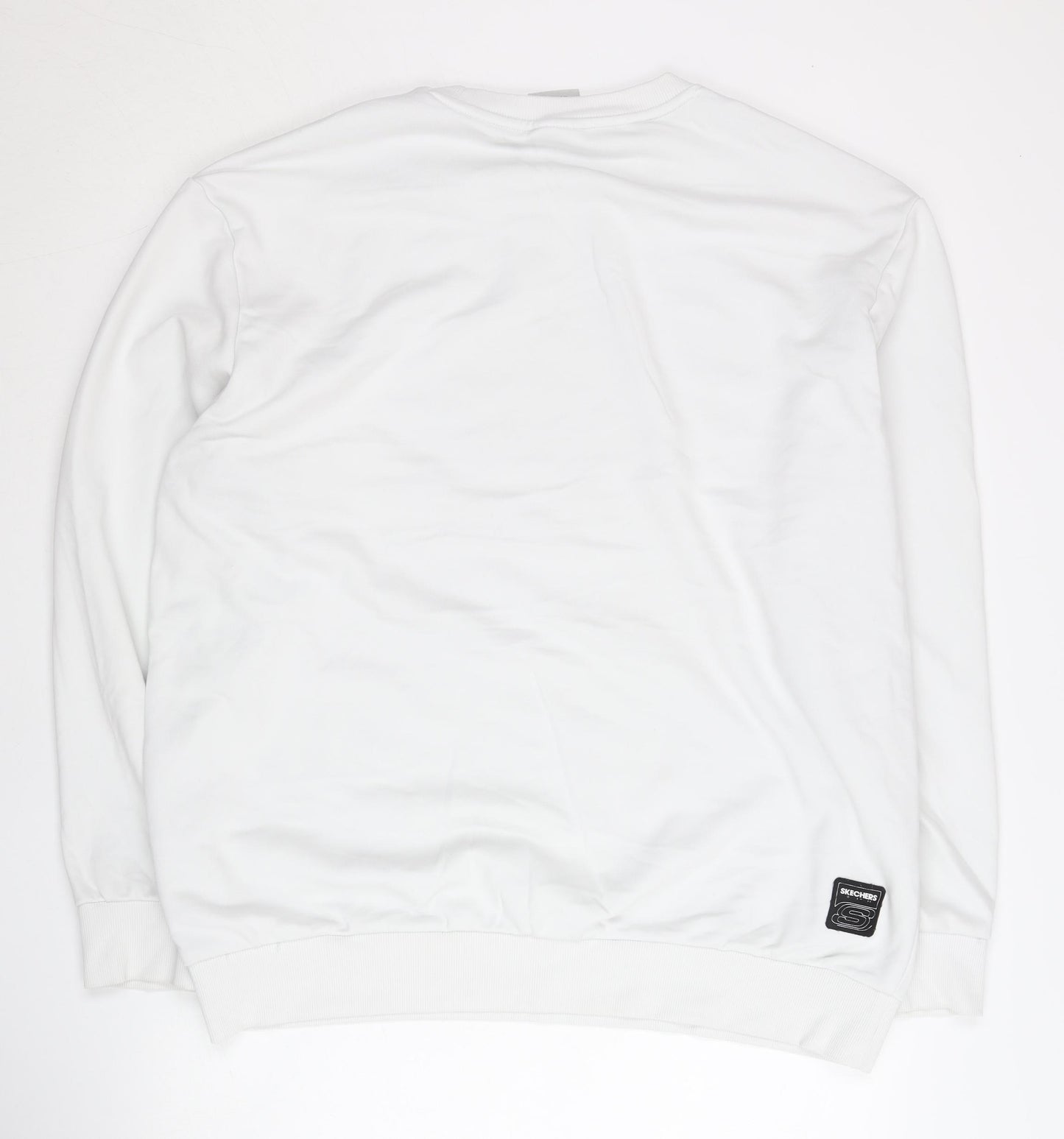 Skechers Men’s White L Pullover Sweatshirt Graphic Logo Jersey