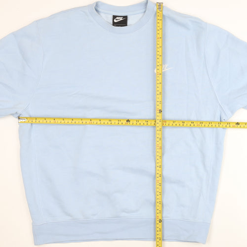 Nike Women's Blue XL Pullover Sweatshirt Crew Neck Logo Casual