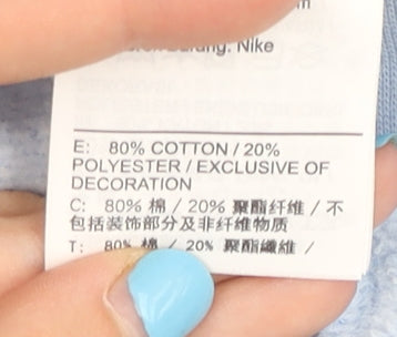 Nike Women's Blue XL Pullover Sweatshirt Crew Neck Logo Casual