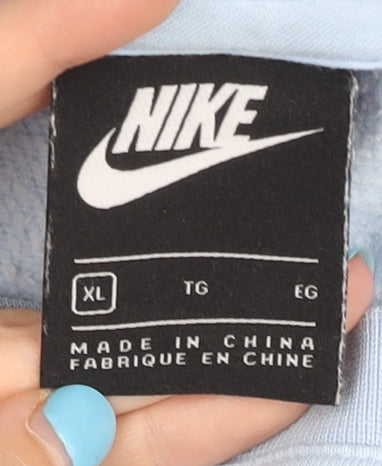 Nike Women's Blue XL Pullover Sweatshirt Crew Neck Logo Casual