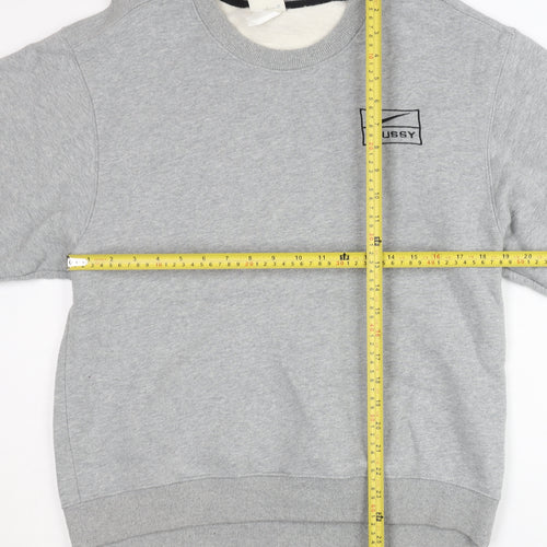Nike Men’s Grey Crew Neck Pullover Sweatshirt S Logo Excellent