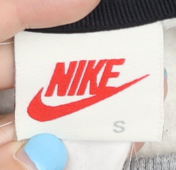 Nike Men’s Grey Crew Neck Pullover Sweatshirt S Logo Excellent