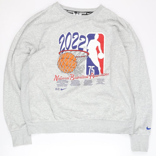 Nike Men's Grey XL Pullover NBA 2022 75th Anniversary Sweatshirt